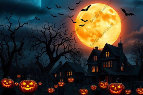 Download A Haunted Halloween Night Background - Night Collection