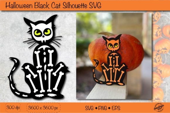 Download Black Cat Silhouette SVG| Black Cat Hall - Black cat silhouette Collection