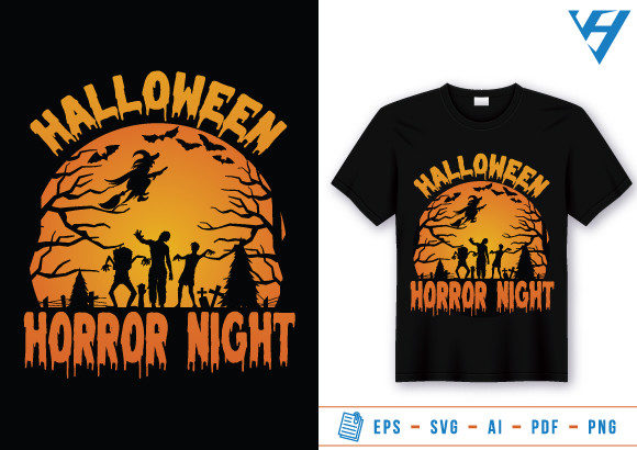 Download Halloween Horror Night T-shirt Design - Night Collection