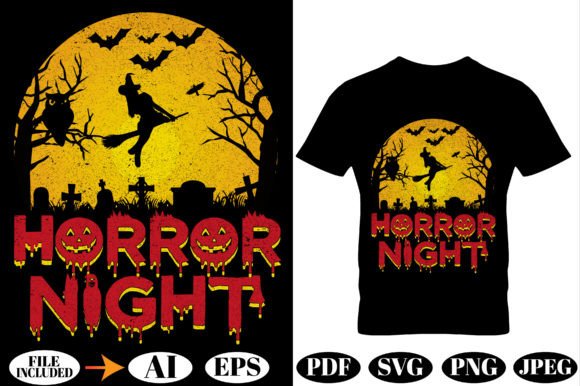 Download Halloween Horror Night T-Shirt Design - Night Collection