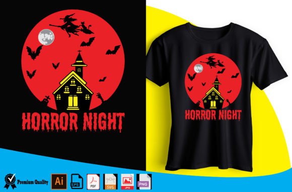 Download Horror Night T Shirt Design - Night Collection