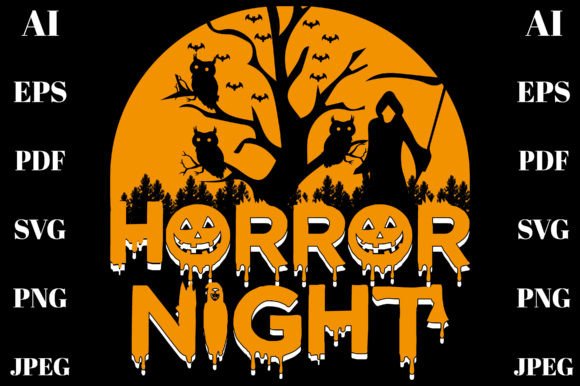 Download Halloween Horror Night T-Shirt Vector - Night Collection