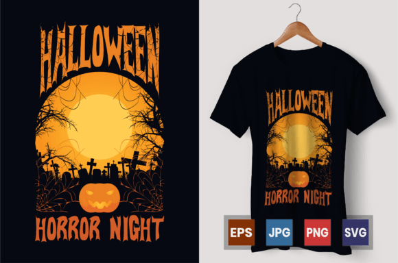 Download Halloween Horror Night T-shirt Design - Night Collection