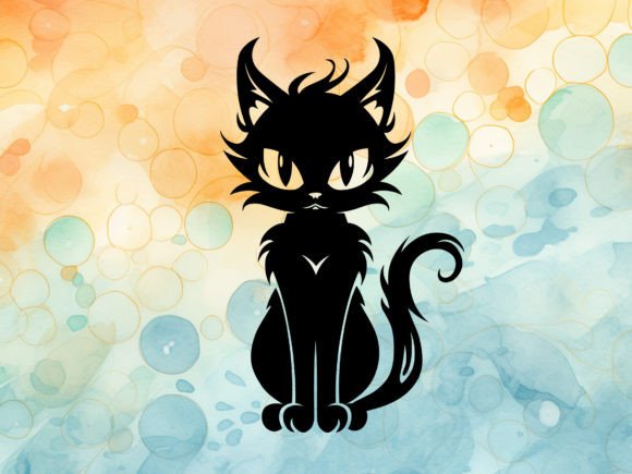Download Black Cat Silhouette Graphic Design - Black cat silhouette Collection