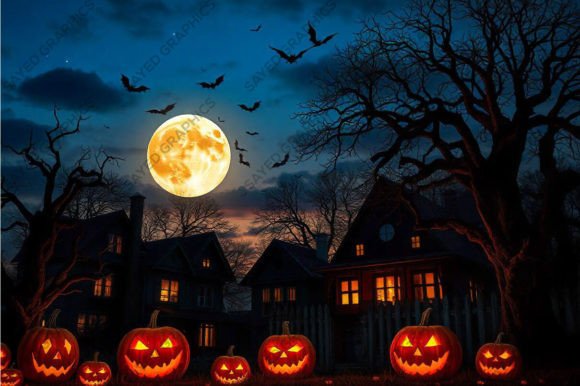 Download A Haunted Halloween Night. Dark Pumpkin - Night Collection