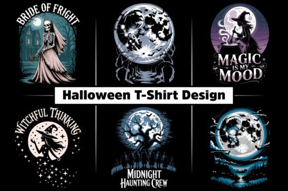 Download Haunted Moon Horror Night T-shirt Bundle - Night Collection