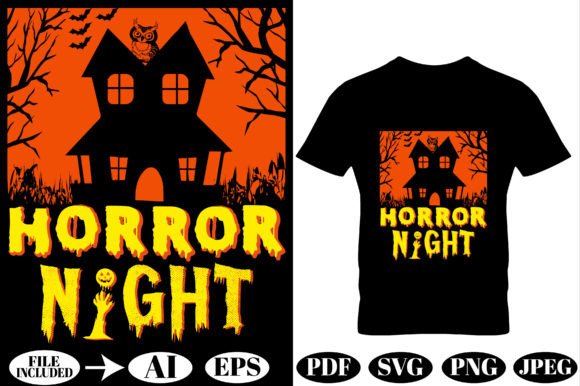 Download Halloween Horror Night T-Shirt Vector - Night Collection