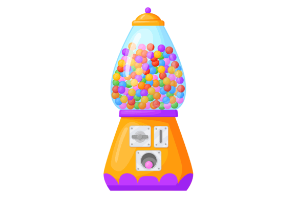 Download Gumball Machine Cartoon Icon. Sweet Colo - Cartoon Collection